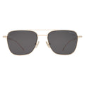 Front view of Lafayette Sunglasses in Gold/Grey Flat