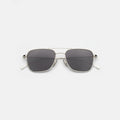 Front view of Lafayette Sunglasses in Silver/Grey Flat