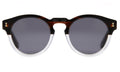 Front view of Leonard (Classic Flex Hinge) Sunglasses in Half/Half/Grey Flat