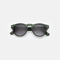 Front view of Leonard Sunglasses in Pine/Grey Gradient