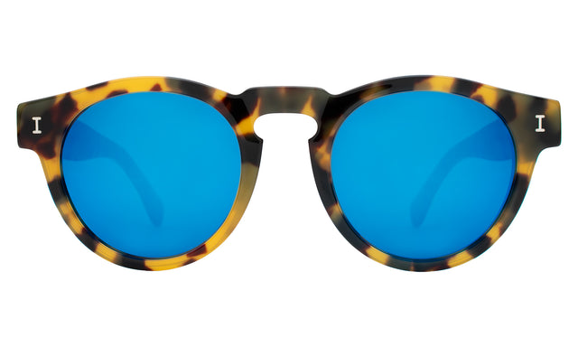 Leonard Sunglasses in Tortoise with Blue Mirror