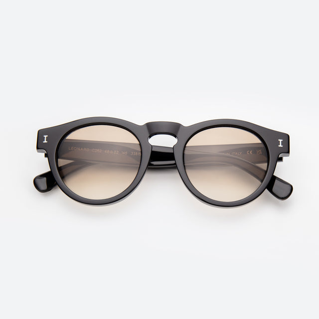 Leonard Sunglasses side view in Black / Taupe Gradient