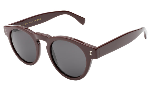 Leonard Sunglasses side view in Bordeaux / Grey