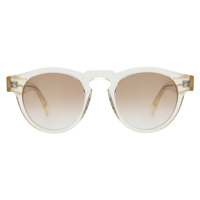 Leonard Sunglasses front view in Champagne with Taupe Gradient
