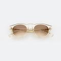 Front view of Leonard Sunglasses in Champagne/Taupe Gradient