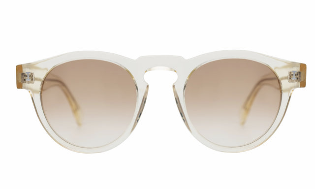 Leonard Sunglasses front view in Champagne with Taupe Gradient