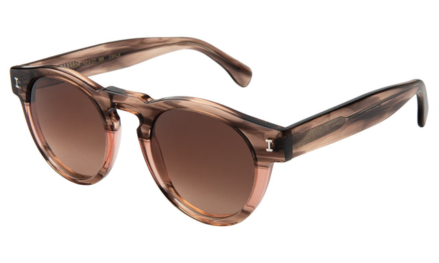 Leonard Sunglasses Side Profile in Dusty Peach / Brown Gradient