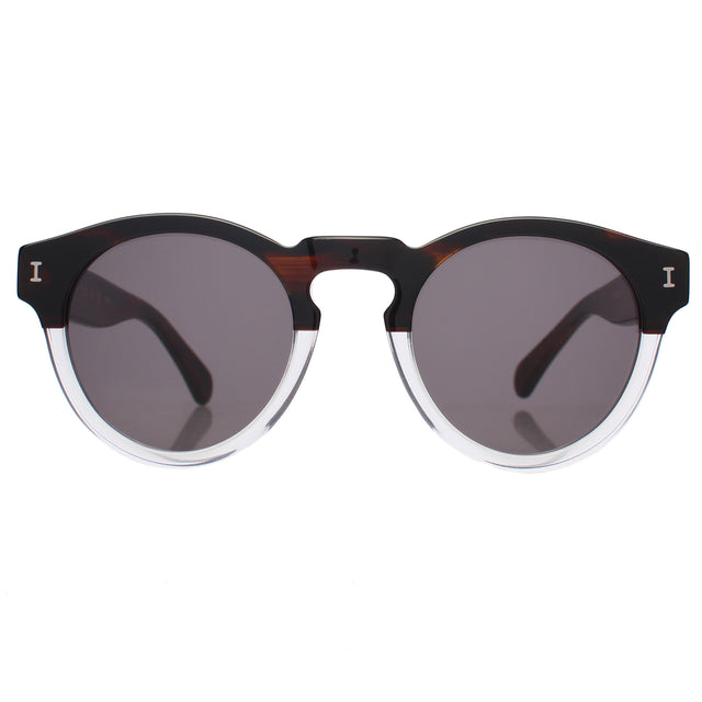 Leonard (Classic Flex Hinge) Sunglasses front view in Half Half with Grey