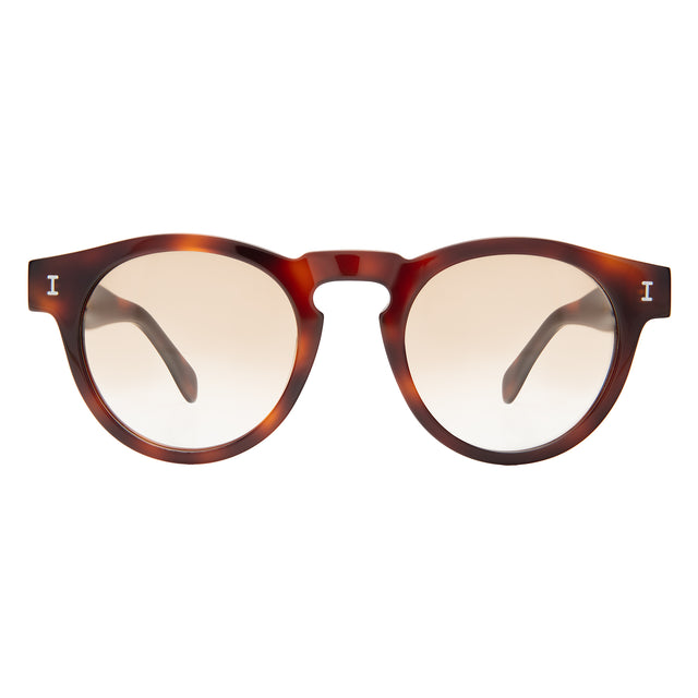 Leonard Sunglasses front view in Havana with Taupe Gradient