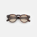 Front view of Leonard Sunglasses in Havana/Taupe Gradient
