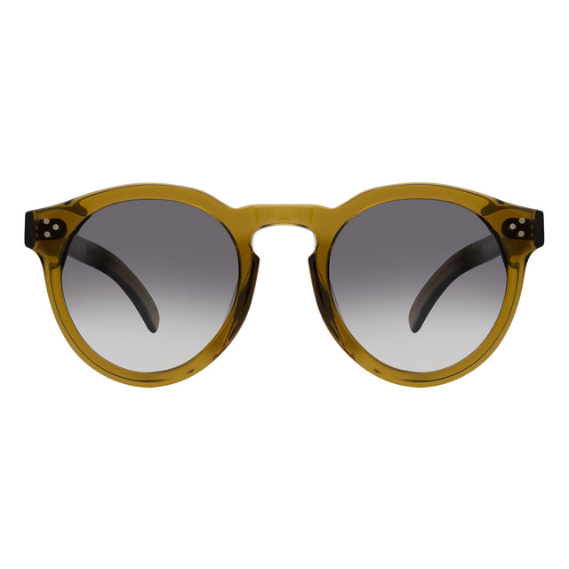 Leonard II E Sunglasses front view in Moss with Grey Gradient
