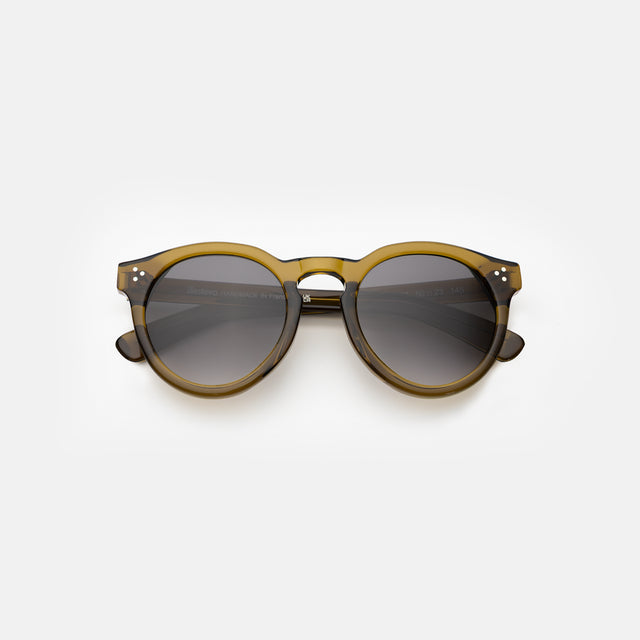 Leonard II E Sunglasses side view in Moss / Grey Gradient