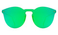 Front view of Leonard II Mask Sunglasses in Emerald/Emerald