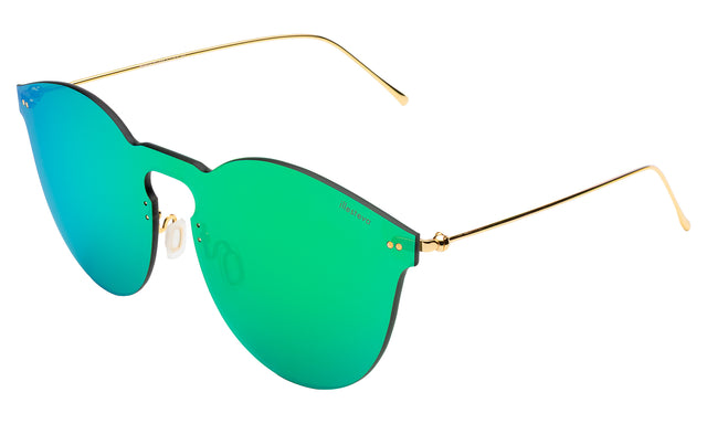 Leonard II Mask Sunglasses side view in Emerald / Emerald