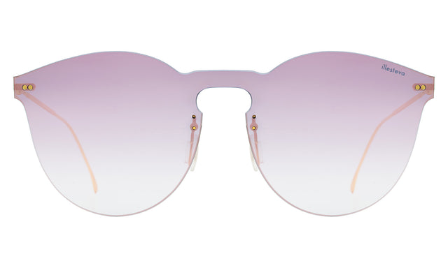 Leonard II Mask Sunglasses front view in Rose Gradient with Rose Gradient