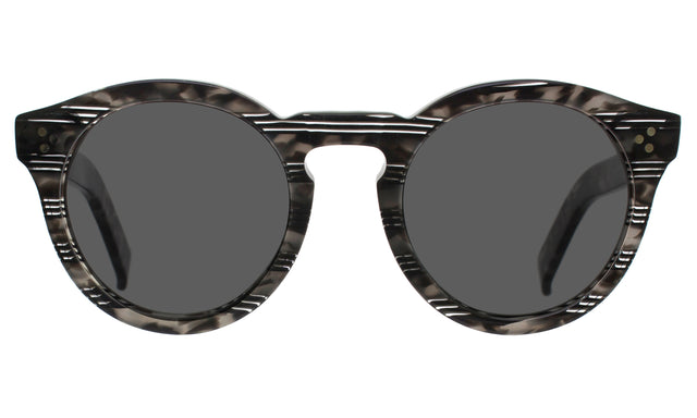 Leonard II Sunglasses front view in Spider Stripes with Grey