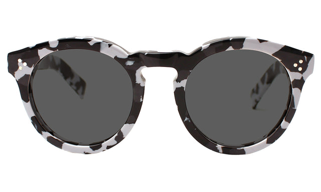 Leonard II Sunglasses front view in White Camo with Grey