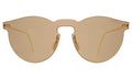 Front view of Leonard Mask Sunglasses in Gold/Gold