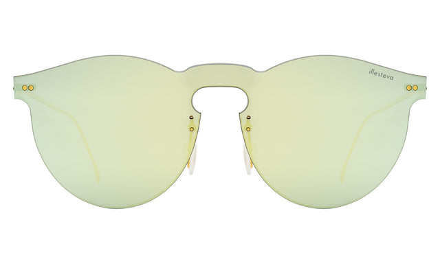 Leonard Mask Sunglasses front view in Pale Yellow with Pale Yellow