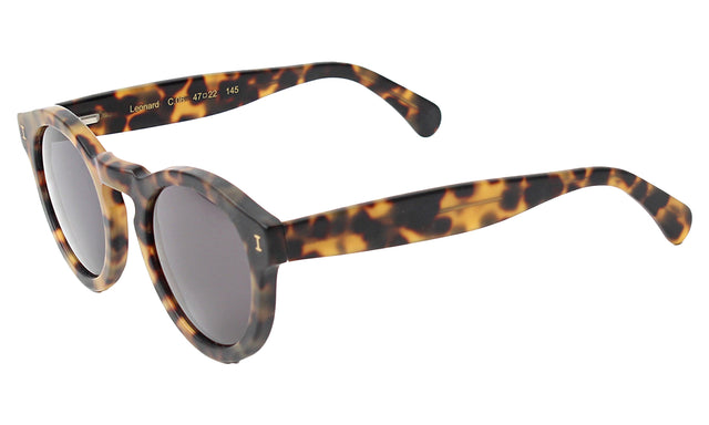 Leonard Sunglasses Side Profile in Matte Tortoise / Grey