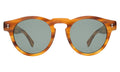Front view of Leonard Sunglasses in Teak/Olive