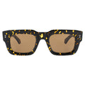 Front view of Lewis 50 Sunglasses in Flame/Brown Flat