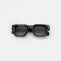 Front view of Lewis Sunglasses in Black Jade/Grey Flat Gradient
