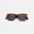 Front view of Lewis Sunglasses in Havana/Grey Flat