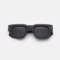 Front view of Lewis Sunglasses in Black/Grey Flat
