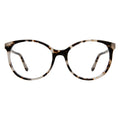 Front view of Lisa Optical in White Tortoise/Optical