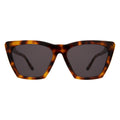 Front view of Lisbon 57 Sunglasses in Havana/Grey