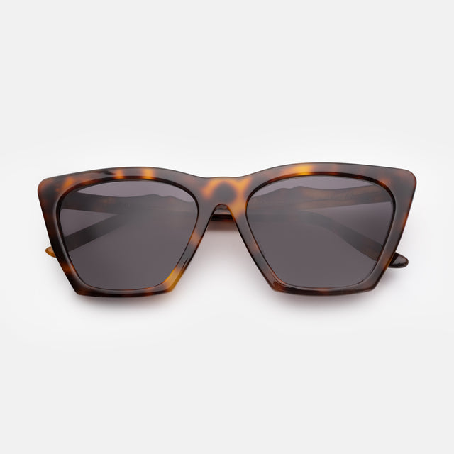 Lisbon 57 Sunglasses side view in Havana / Grey
