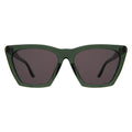 Front view of Lisbon 57 Sunglasses in Pine/Grey