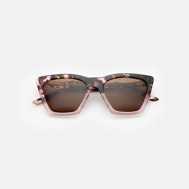 Lisbon Sunglasses side view in Cherry Blossom / Brown