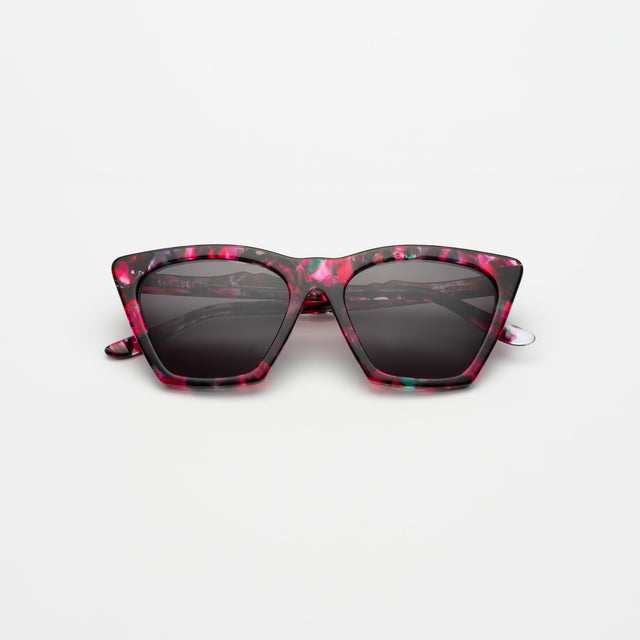 Lisbon Sunglasses side view in Hibiscus / Grey 