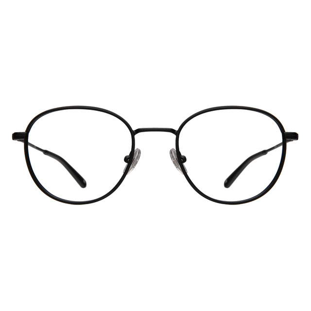 London Optical front view in Matte Black with Optical