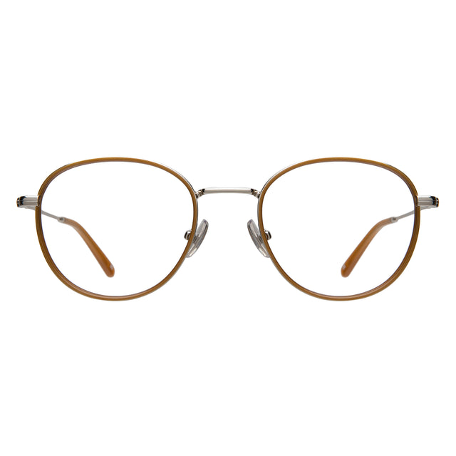 London Optical front view in Saddle/Silver with Optical