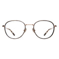 Front view of London Optical in White Tortoise/Rose Gold/Optical