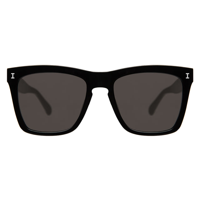  Los Feliz Sunglasses front view in Black with Grey
