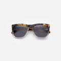 Front view of Los Feliz Sunglasses in Half/Half Tortoise/Grey