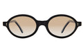 Front view of Lugano Sunglasses in Black/Taupe Flat Gradient