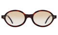 Front view of Lugano Sunglasses in Havana/Taupe Flat Gradient