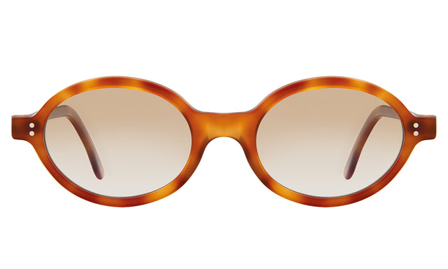 Lugano Sunglasses front view in Nectar with Taupe Flat Gradient