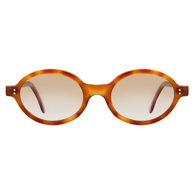 Lugano Sunglasses front view in Nectar with Taupe Flat Gradient