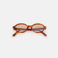 Front view of Lugano Sunglasses in Nectar/Taupe Flat Gradient