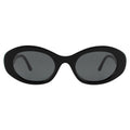 Front view of Luna Sunglasses in Black/Grey Flat