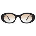 Front view of Luna Sunglasses in Black/Taupe Flat Gradient