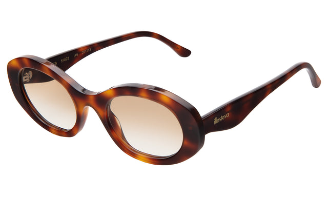 Luna Sunglasses side view in Havana / Taupe Flat Gradient