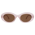 Front view of Luna Sunglasses in Thistle/Brown Flat