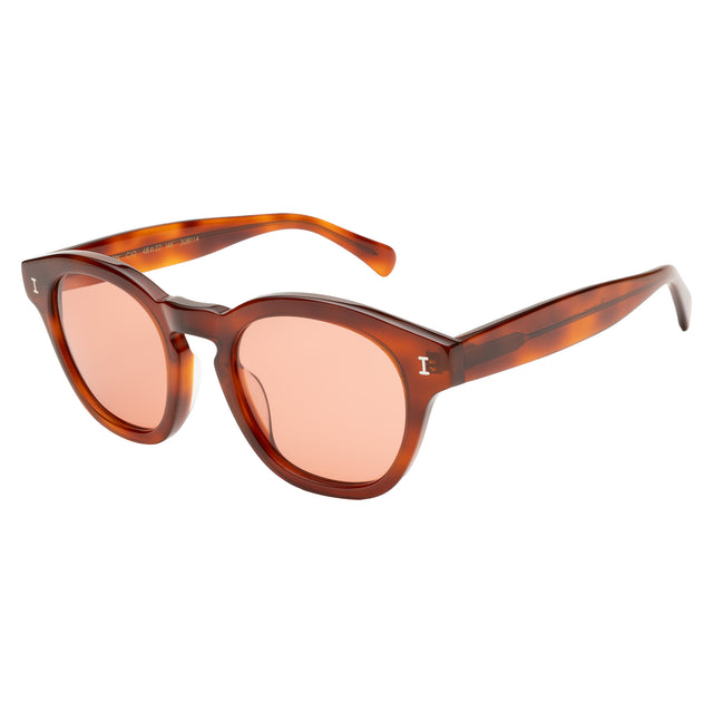 Madison Sunglasses side view in Red Havana / Sunset